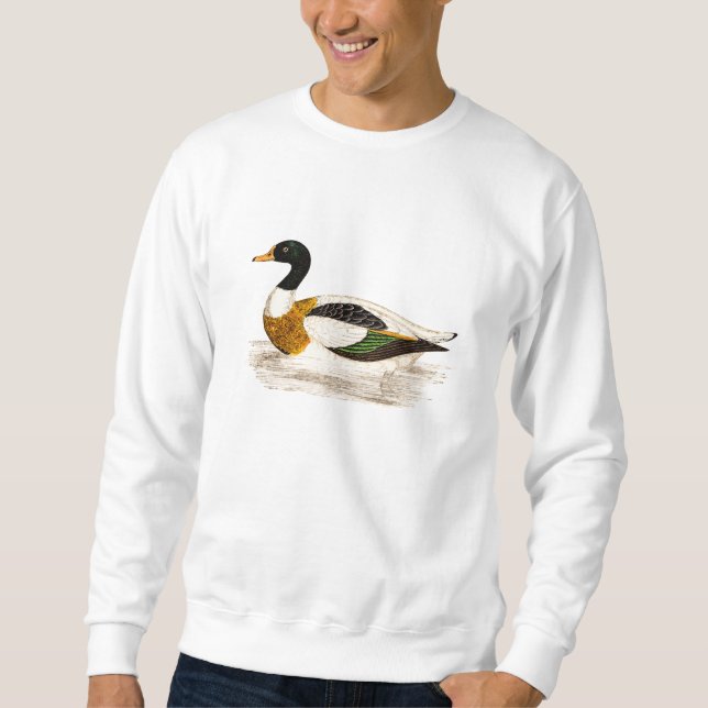 Vintage 1800s alte Drake-Enten-Illustration - Sweatshirt (Vorderseite)