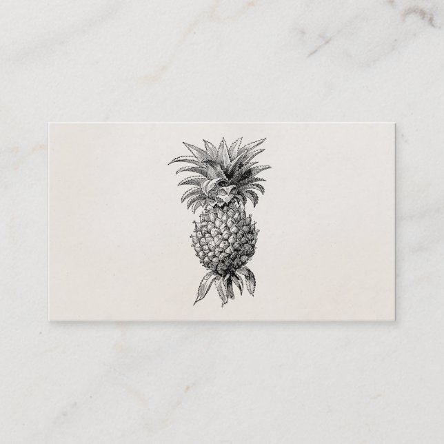 Vintage 1800s Ananas-Illustrations-Ananas Visitenkarte (Vorderseite)