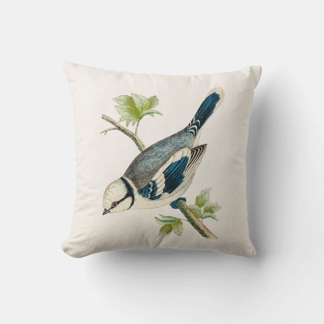 Vintage 1800s blaues kissen (Vorderseite)