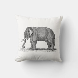Vintage 1800s Elefant-Illustration - Elefanten Kissen