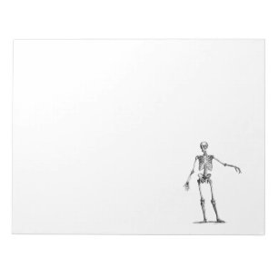 Vintage 1800s Skeleton Retro Skelett-Schablone Notizblock