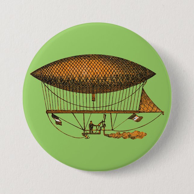Vintage 1883 Reisendes Zeppelin Button (Vorderseite)