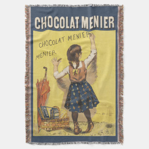 Vintage 1892 Chocolat Menier Französisches Mädchen Decke