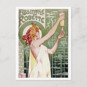 Vintage 1895 Absinthe Robette Postkarte