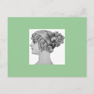 Vintage 1900 Haar-Stil Postkarte