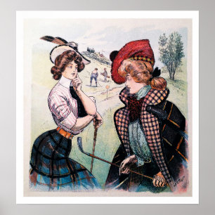 Vintage 1902-Golfdrucke Poster