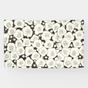 Vintage 1902 japanisches Blumenmuster: schwarze we Banner