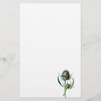 Vintage 1902 Scottish-Distel-Antiken-wilde Blume Briefpapier