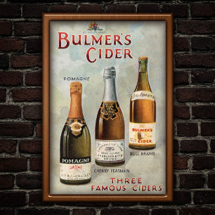 Vintage 1907 Cider-Werbung Kunst Poster
