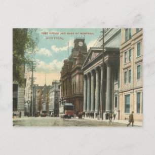 VINTAGE 1909 DOWNTOWN MONTREAL POSTKARTE