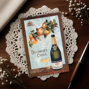 Vintage 1912 Pomagne Cider Werbekunst Postkarte