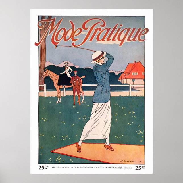Vintage 1914-Golfdrucke Poster (Vorne)