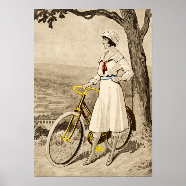 Vintage 1920er-Bikerwerbung Poster (Vorne)