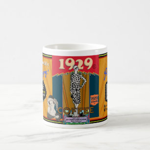 VINTAGE 1929 FLAPPER-KAFFEEMARKE KAFFEETASSE