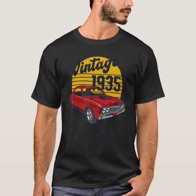Vintage 1935 Edition 87. Geburtstag Oldtimer T-Shirt (Vorderseite)