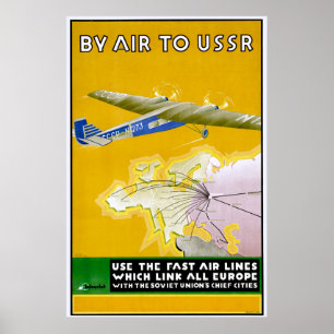 Vintage 1935 Intourist-Reiseposter Poster