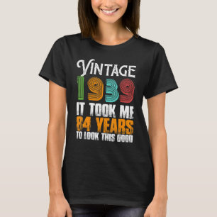   Vintage 1939 84 Years Old Birthday Retro Father' T-Shirt