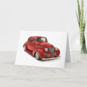 Vintage 1939 rotes Auto Geburtsjahr leer Einladung