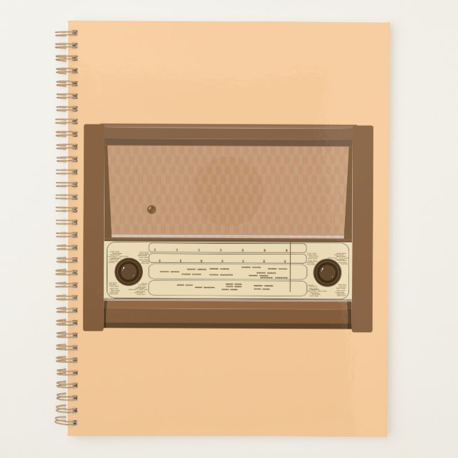 Vintage 1940s Retro Wood Radio (Devant)