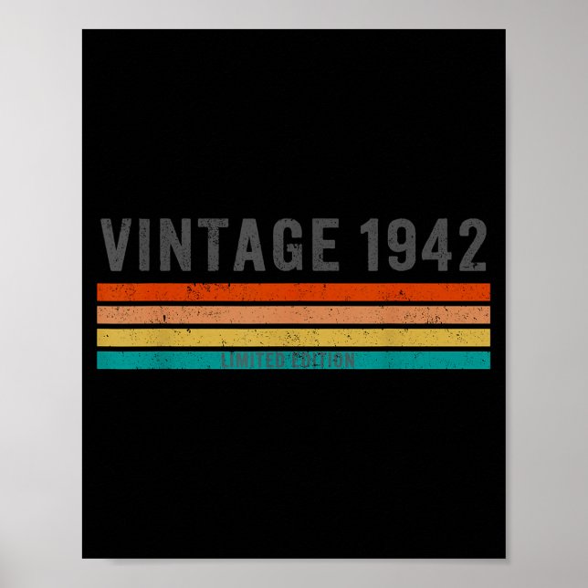 Vintage 1942 Limited Edition - 83rd Birthday Gift  Poster (Vorne)