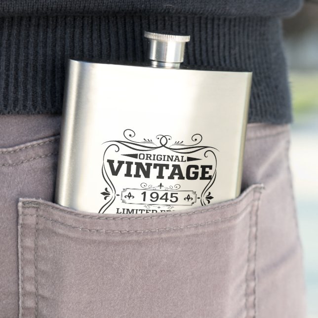 Vintage 1945 80th Birthday Aged To Perfection Flachmann (Beispiel)