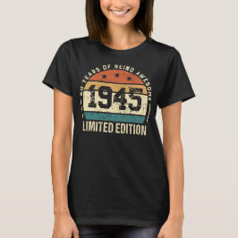Vintage 1945 Retro 80. Geburtstagsgeschenkidee T-Shirt