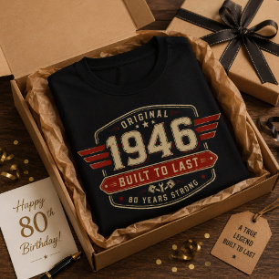 Vintage 1946 Gebaut um zu halten 80. Geburtstag Me T-Shirt