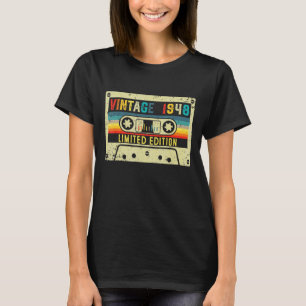 Vintage 1948 Geburtstags-Kassette Party T-Shirt