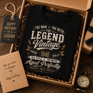 Vintage-1948-Geburtstagsmann-Mythos-Legende 78. Ge T-Shirt