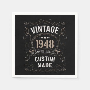 Vintage 1948 Limited Edition Maßgeschneiderte Kart Serviette