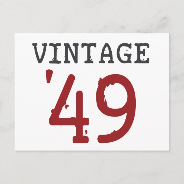 Vintage 1949 postkarte (Vorderseite)