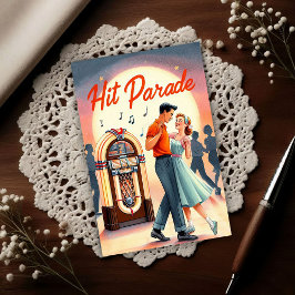 Vintage 1950s Dance Party Postkarte