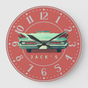 Vintage 1950s Mercury Taillights Custom Große Wanduhr