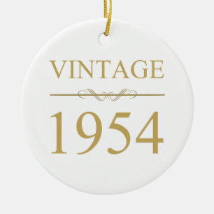 Vintage 1954 70. Geburtstag Keramik Ornament