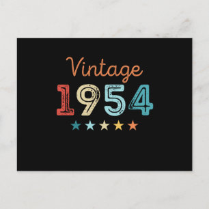 Vintage 1954 70. Geburtstag Retro-Geschenk 70 Jahr Postkarte