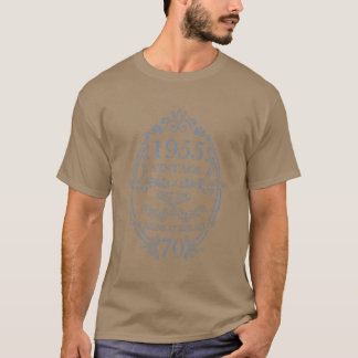 Vintage 1955 Geburtstagsornament Leben beginnt im T-Shirt