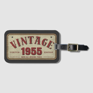 Vintage 1955 Limitierte Auflage Alle Originalteile Gepäckanhänger