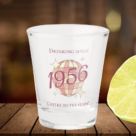 Vintage 1956 70th birthday retro purple schnapsglas