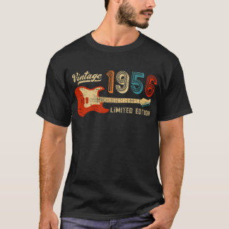Vintage 1956 Geburtstagsgeschenk für E-Bassisten T-Shirt