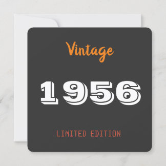 Vintage 1956 – Personalized 70th Birthday Party  Einladung