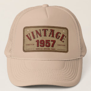 Vintage 1957 Limitierte Auflage Alle Originalteile Truckerkappe
