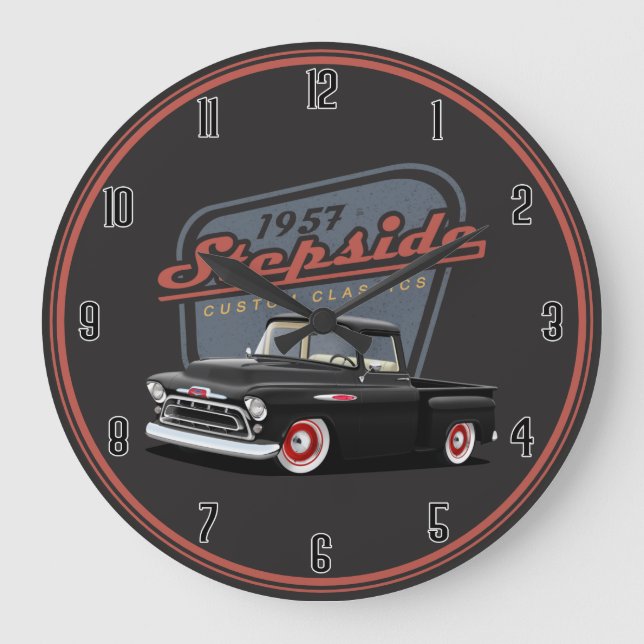 Vintage 1957 Stepside Große Uhr (Vorderseite)