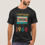 Vintage 1960 60Th Birthday Gift With Old Mix Tape T-Shirt<br><div class="desc">Vintage 1960 60th birthday Gift With Old Mix Tape</div>