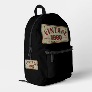 Vintage 1960 Limitierte Auflage Alle Originalteile Bedruckter Rucksack