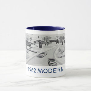 Vintage 1962 Modernistischer Wohnbecher Tasse