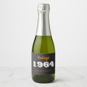 Vintage 1964 Édition Limitée Étiquette de vin mous