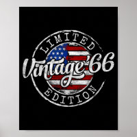 Vintage 1966 Stempel 60. Geburtstag Illustration