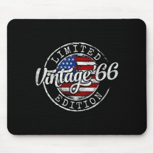Vintage 1966 Stempel 60. Geburtstagsdesign Mousepad
