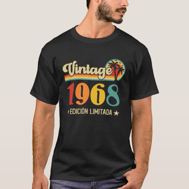 Vintage 1968 Edición Limitada 1968 Cumpleaños T-Shirt (Vorderseite)