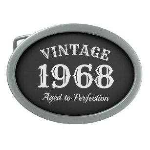 Vintage 1968 gealtert zu Perfektion 50. Geburtstag Ovale Gürtelschnalle